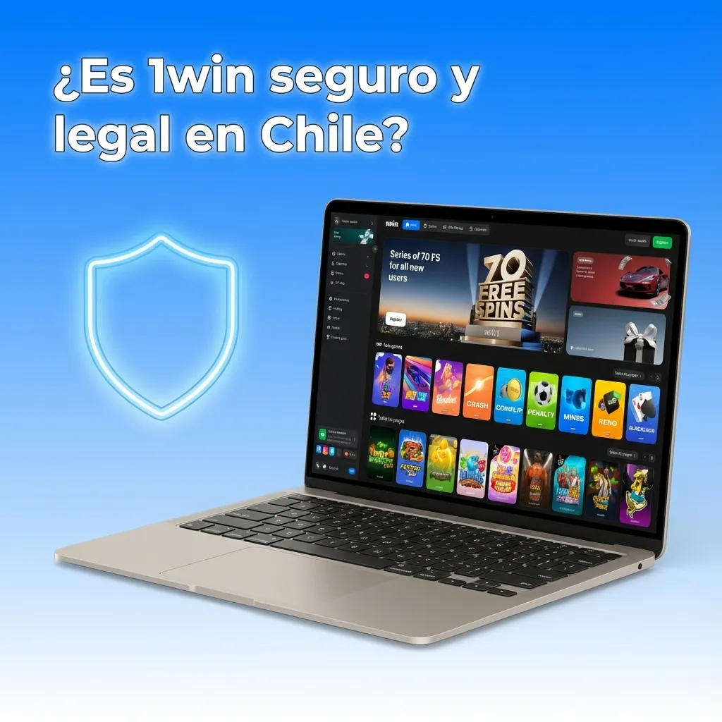 Página de 1win en Chile destacando seguridad SSL, licencia internacional y herramientas de juego responsable
