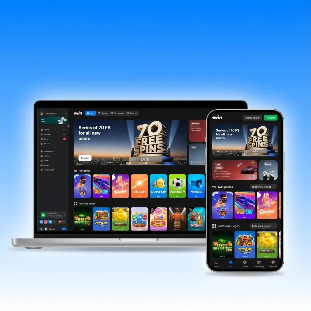 Captura de pantalla del sitio 1win Chile con menú superior de Deportes, Casino, eSports y opciones de registro y depósitos