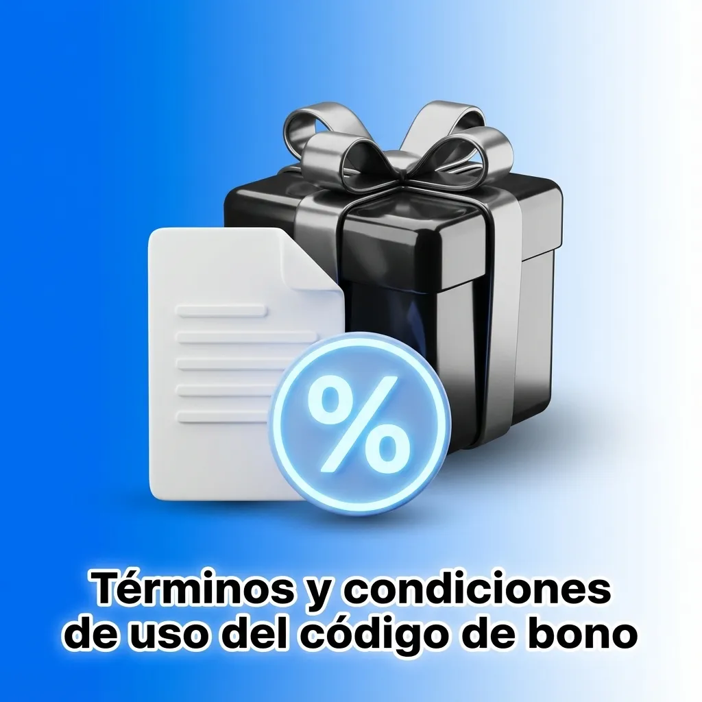 Ilustración de términos del código de bono 1win Chile con lista de condiciones y advertencias en pantalla